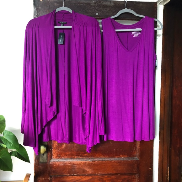 Lane Bryant Cardigan & Swing Tank Set 14/16 - Picture 3 of 16
